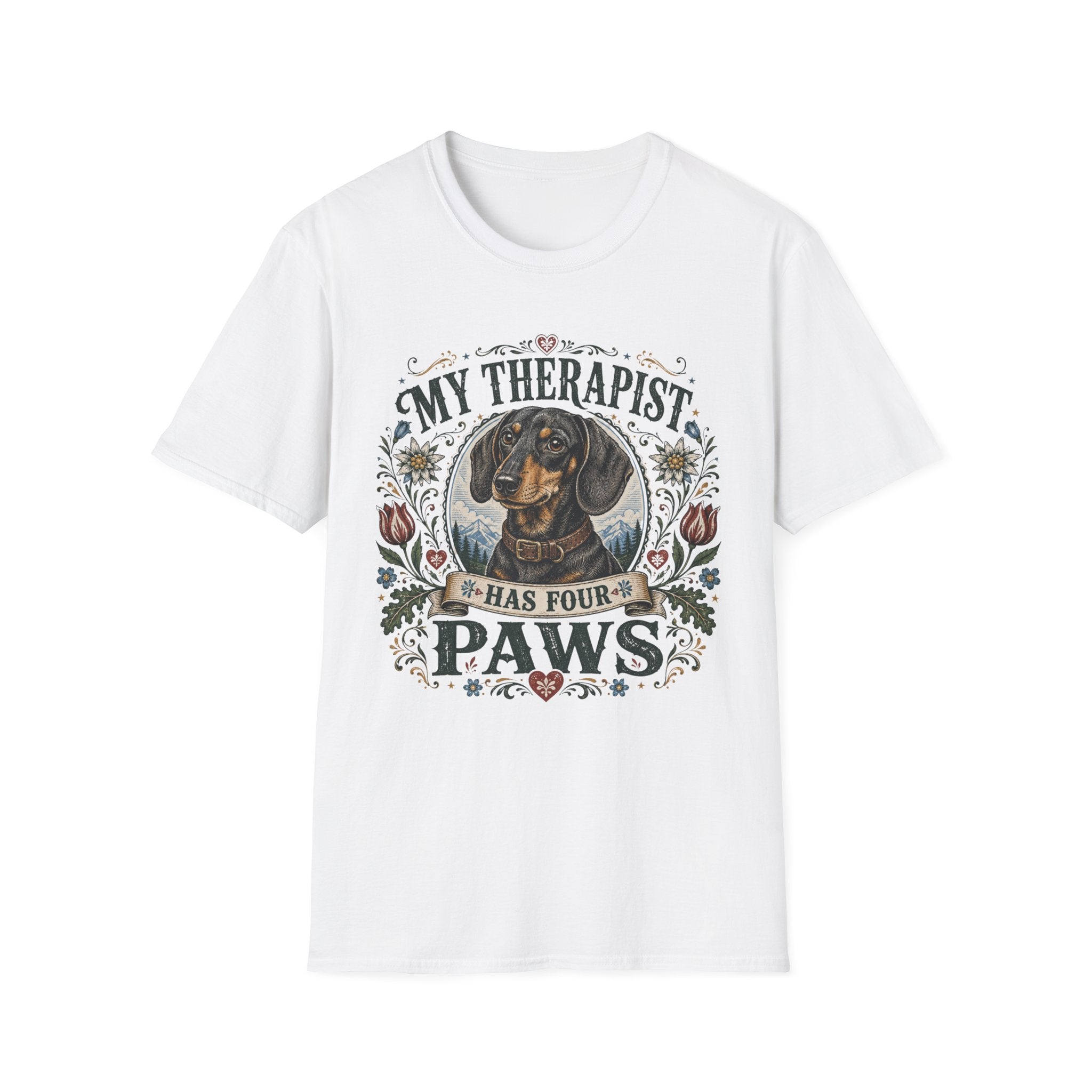 Dachshund My Therapist Has Four Paws T-shirt