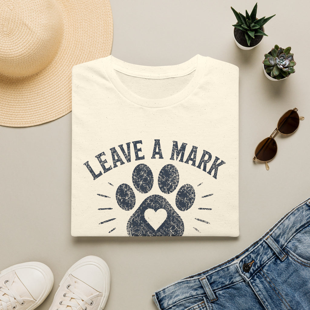 Leave A Mark Kindness and Treats Everywhere Pawprint T-Shirt