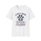 Leave A Mark Kindness and Treats Everywhere Pawprint T-Shirt