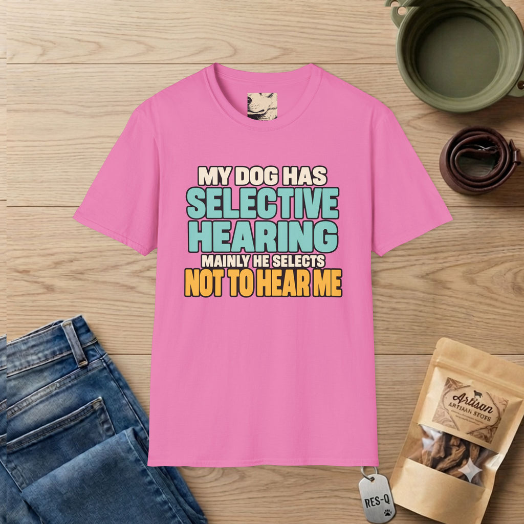 Selective Hearing Text T-Shirt