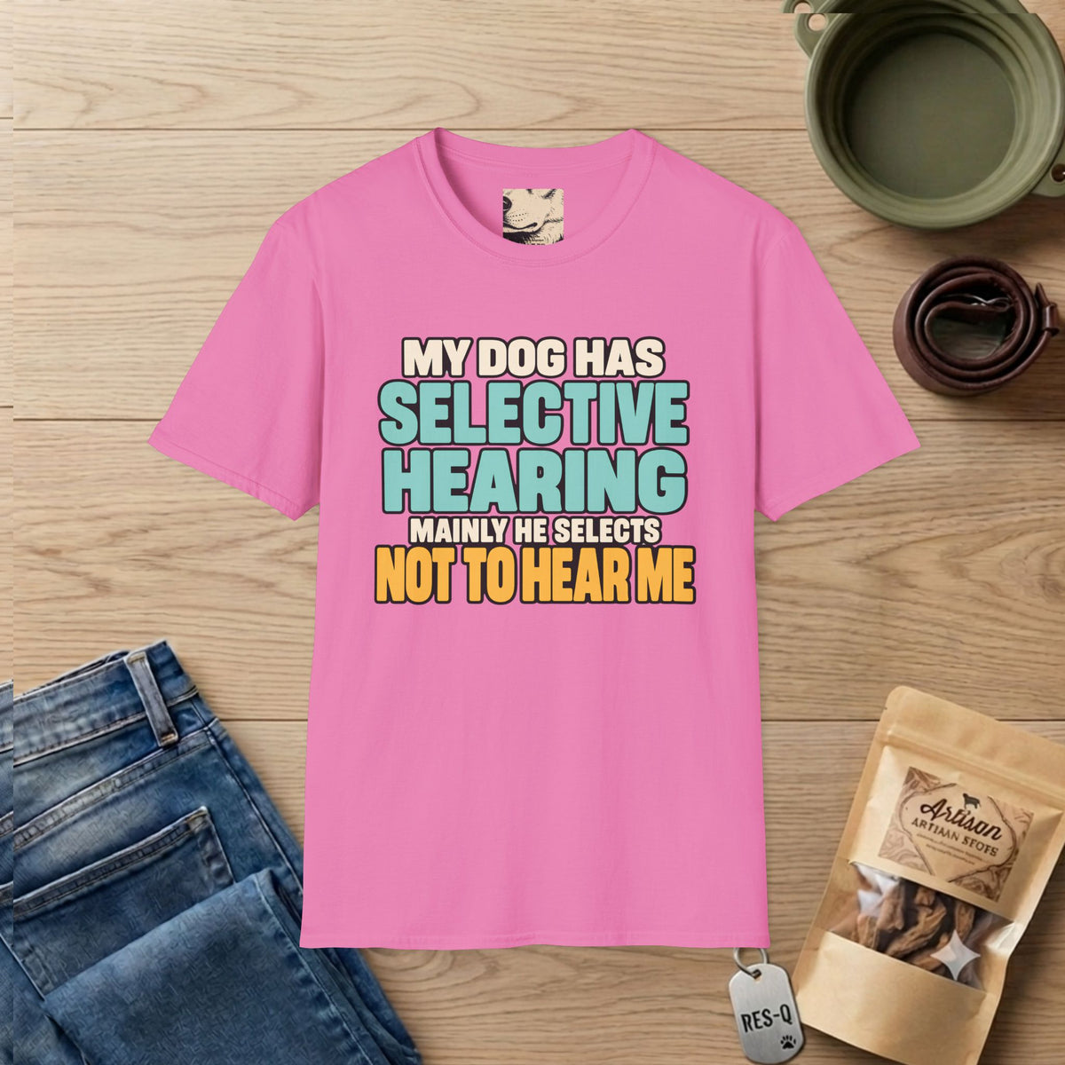 Selective Hearing Text T-Shirt