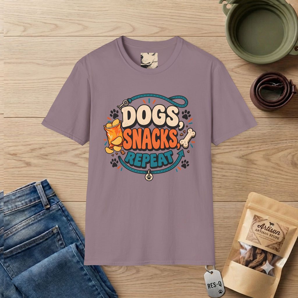 Dogs Snacks Repeat T-Shirt
