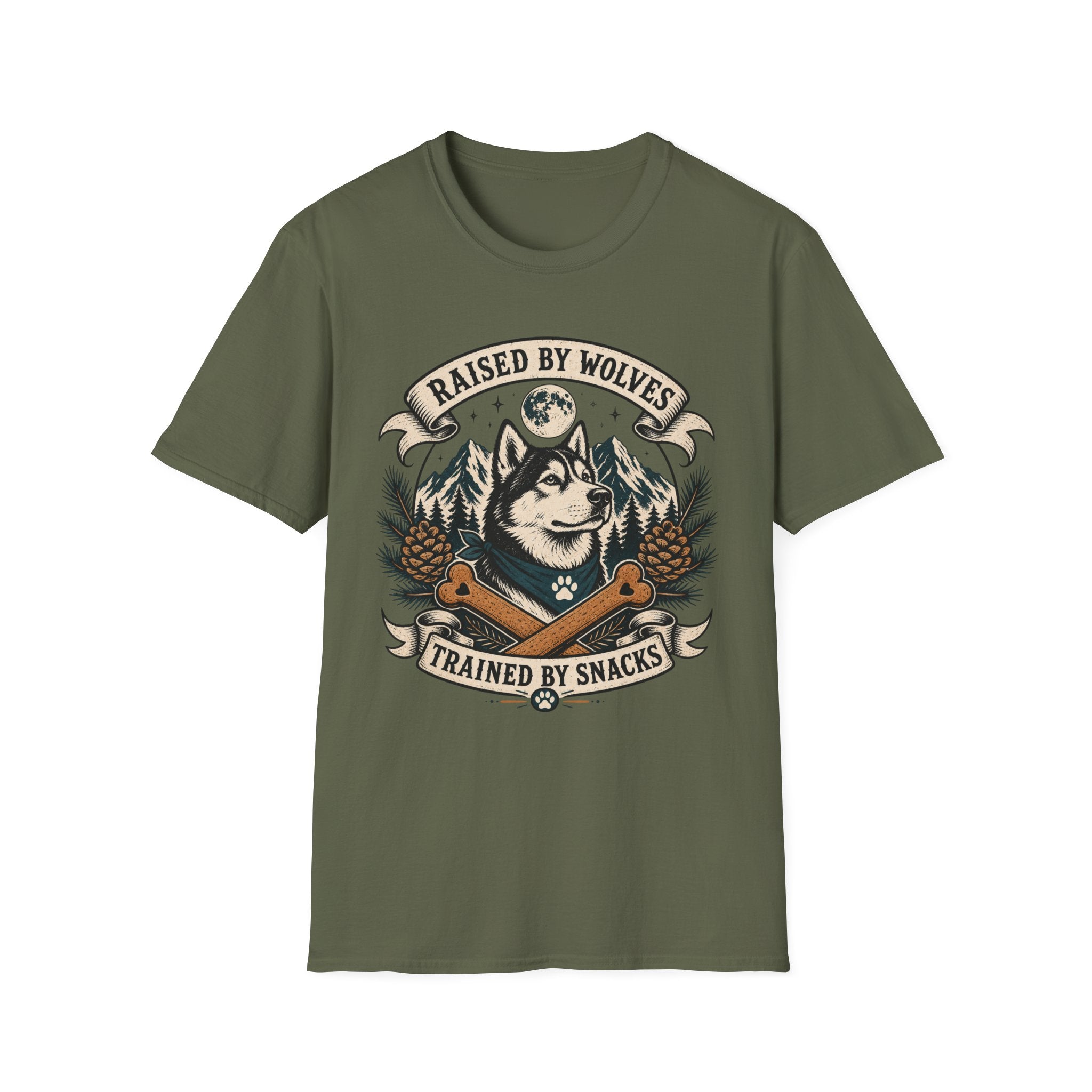 Raised By Wolves Trained By Snacks T-Shirt