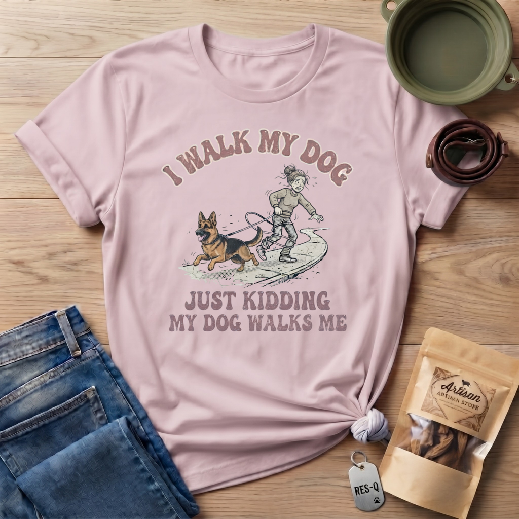 My Dog Walks Me T-Shirt