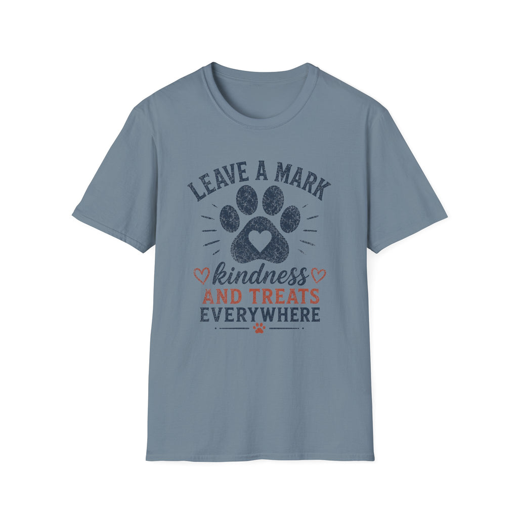 Leave A Mark Kindness and Treats Everywhere Pawprint T-Shirt