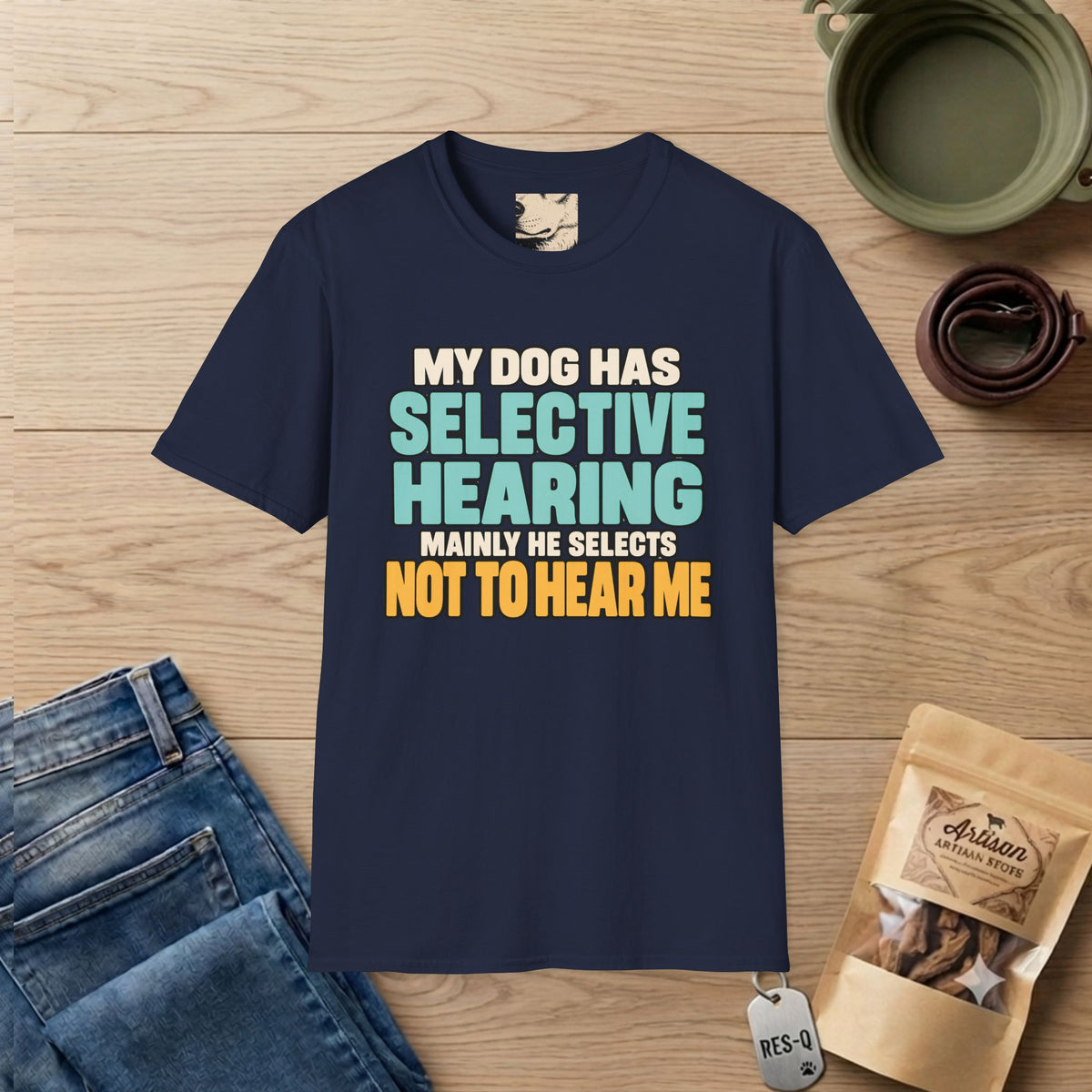 Selective Hearing Text T-Shirt