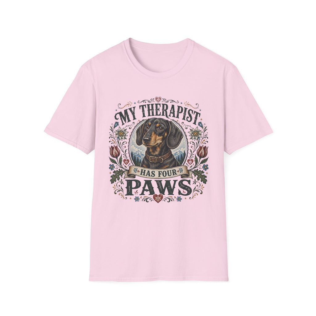 Dachshund My Therapist Has Four Paws T-shirt