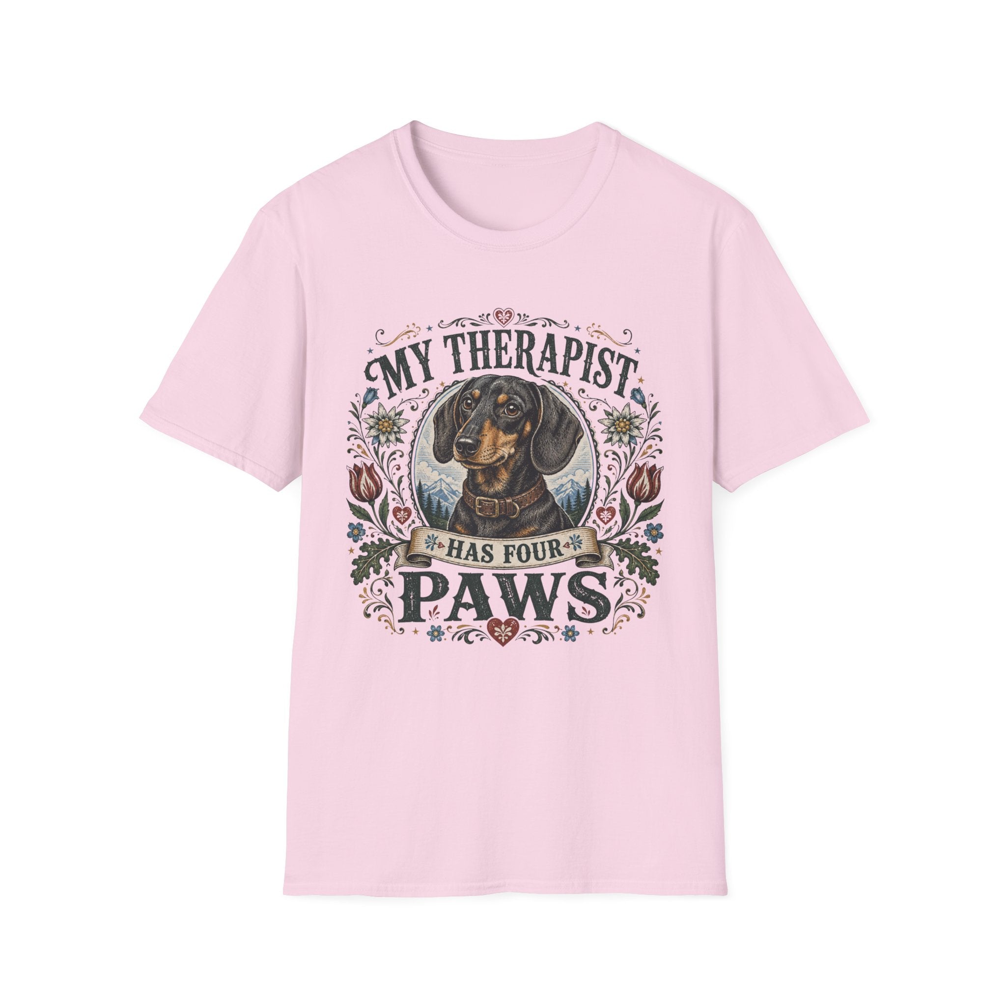 Dachshund My Therapist Has Four Paws T-shirt