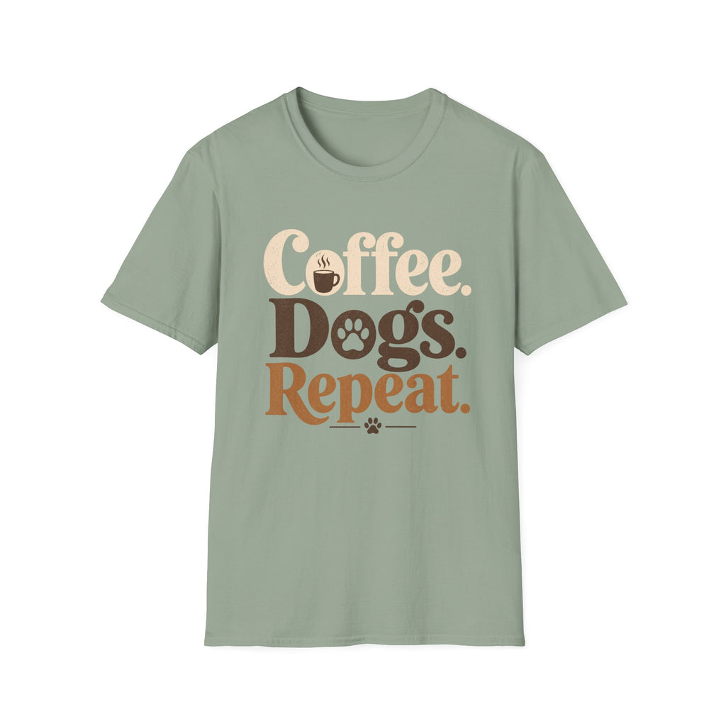 Coffee Dogs Repeat T-Shirt