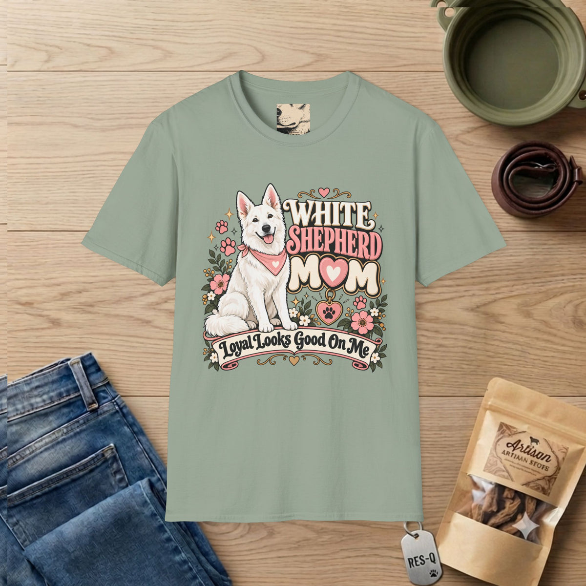 White Shepherd Mom T-Shirt