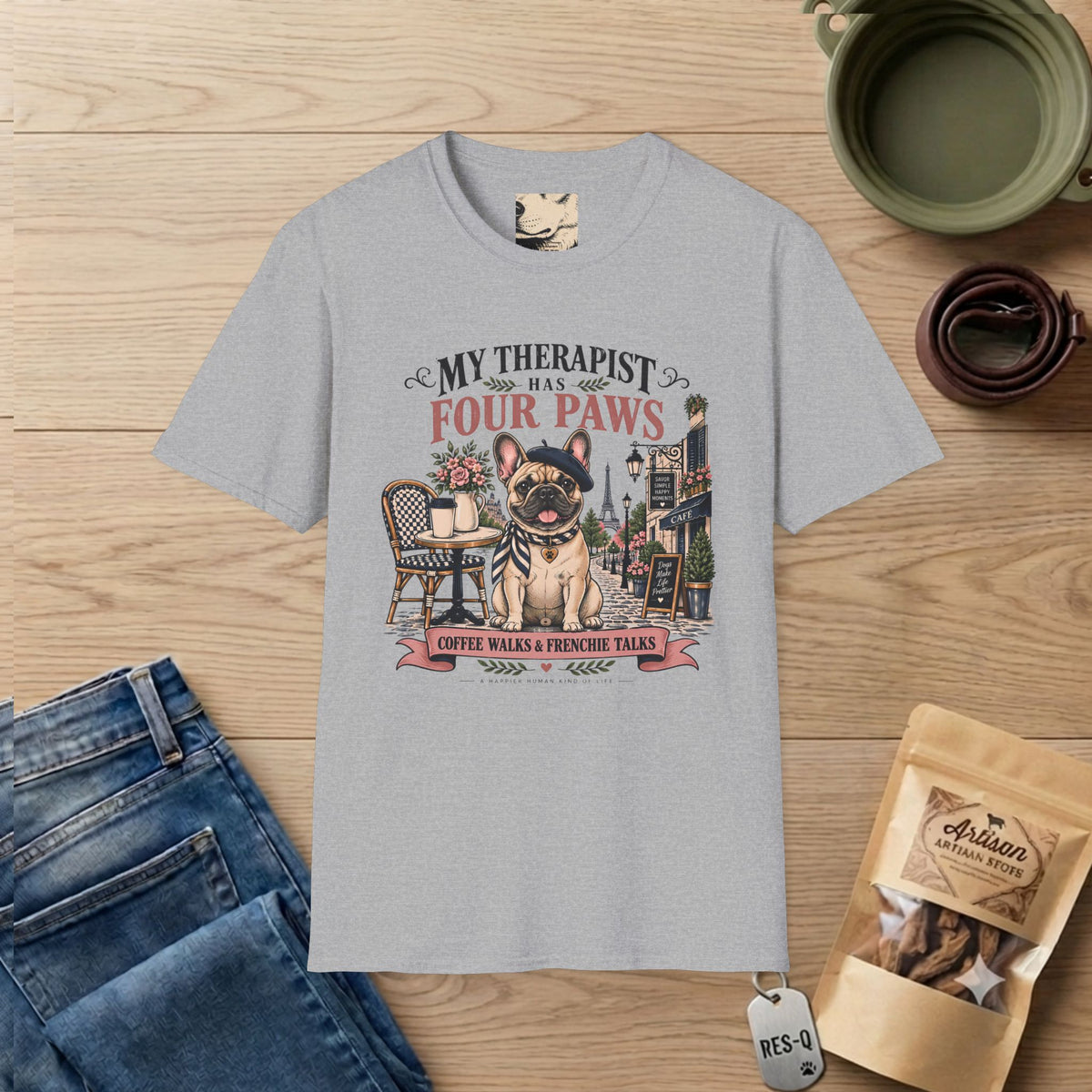 Frenchie Therapist T-Shirt