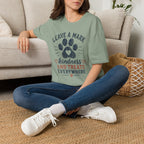 Leave A Mark Kindness and Treats Everywhere Pawprint T-Shirt