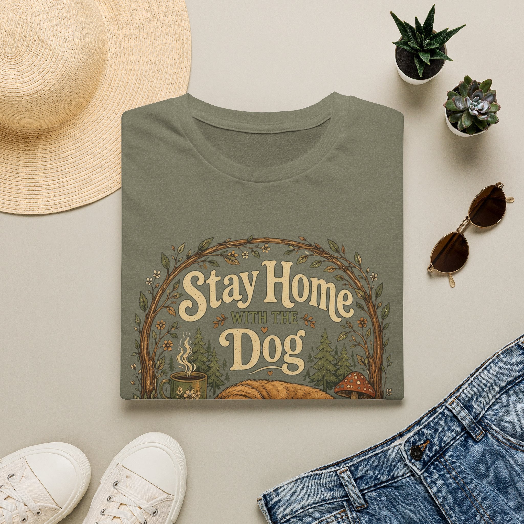 Stay Home With The Dog T-Shirt