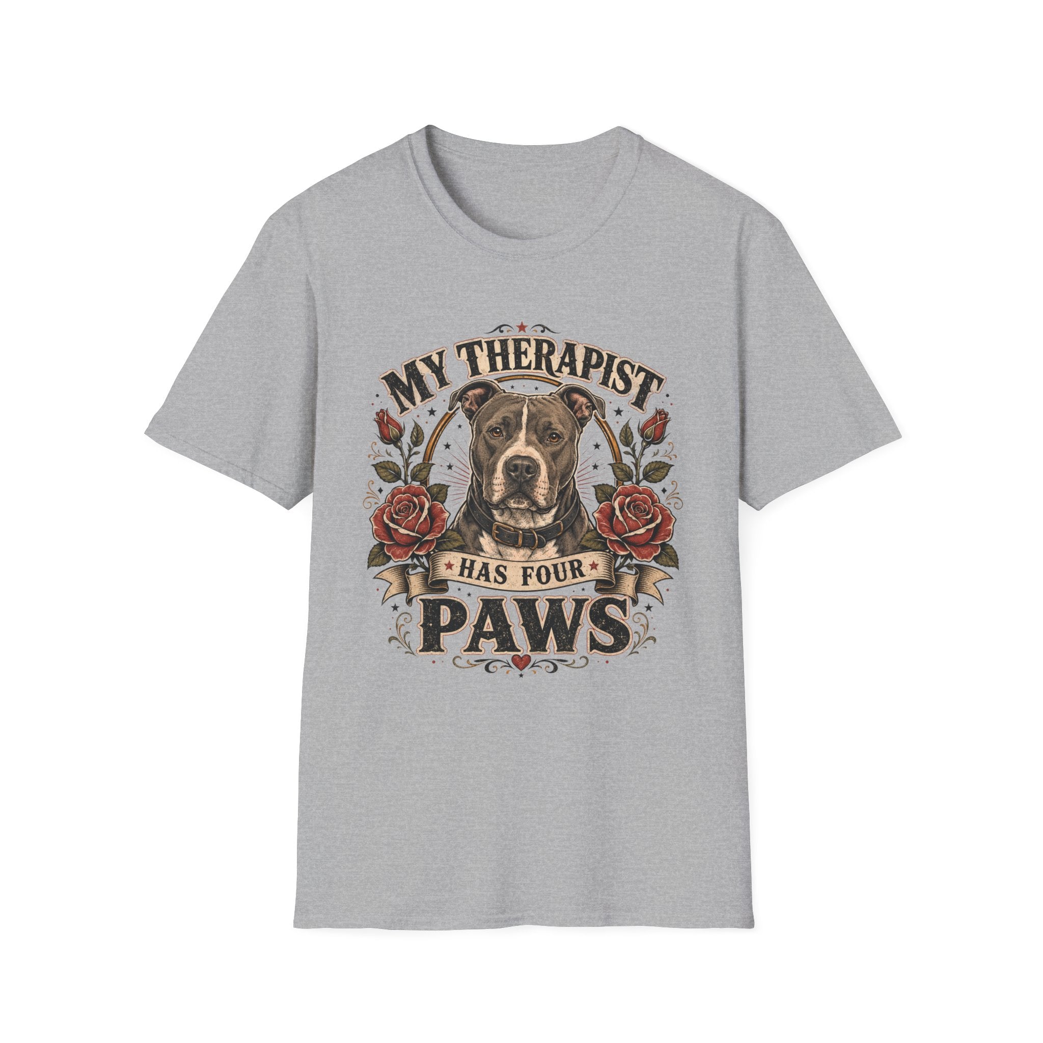 Pitbull My Therapist Has Four Paws T-Shirt