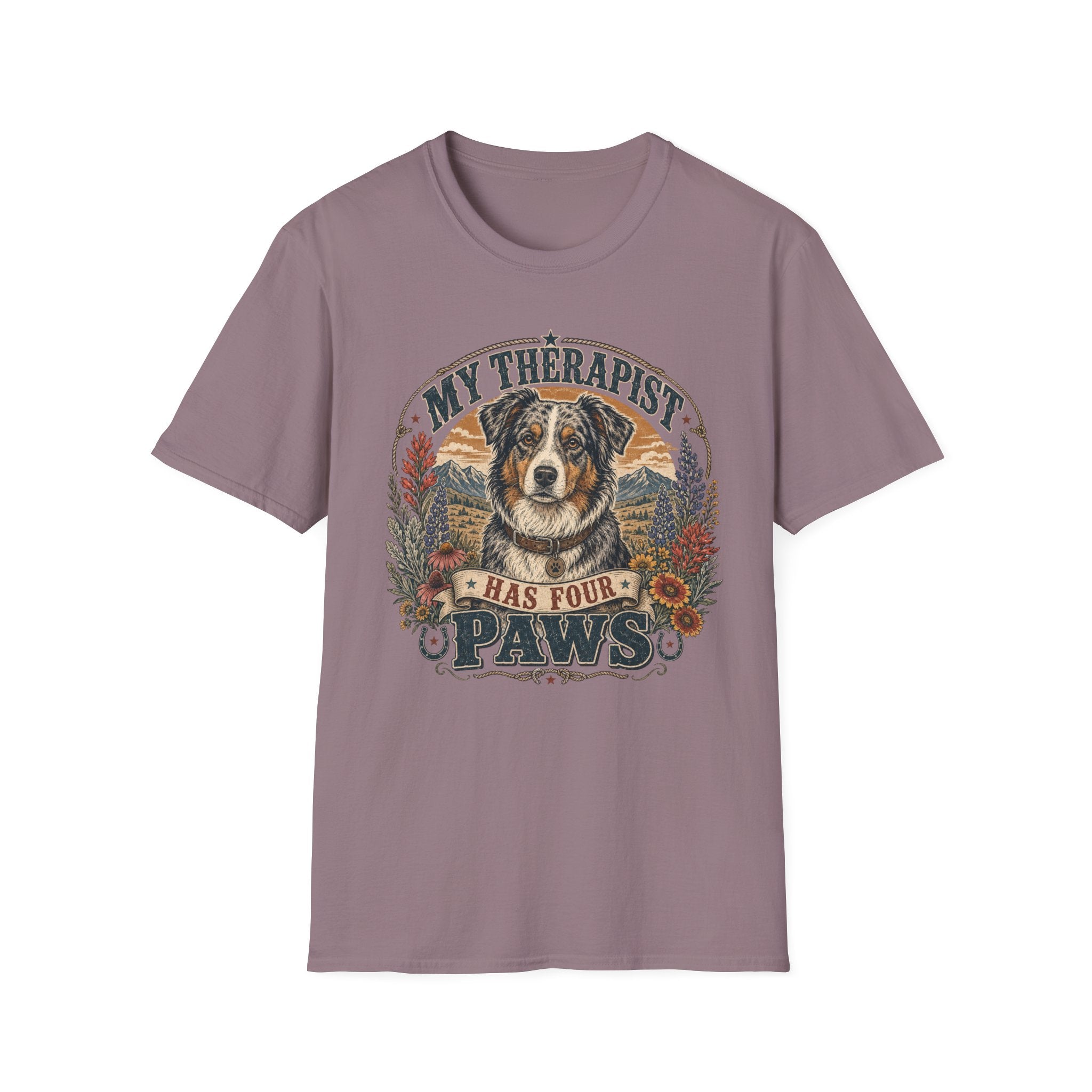 Australian Shepherd My Therapist Has Four Paws T-shirt