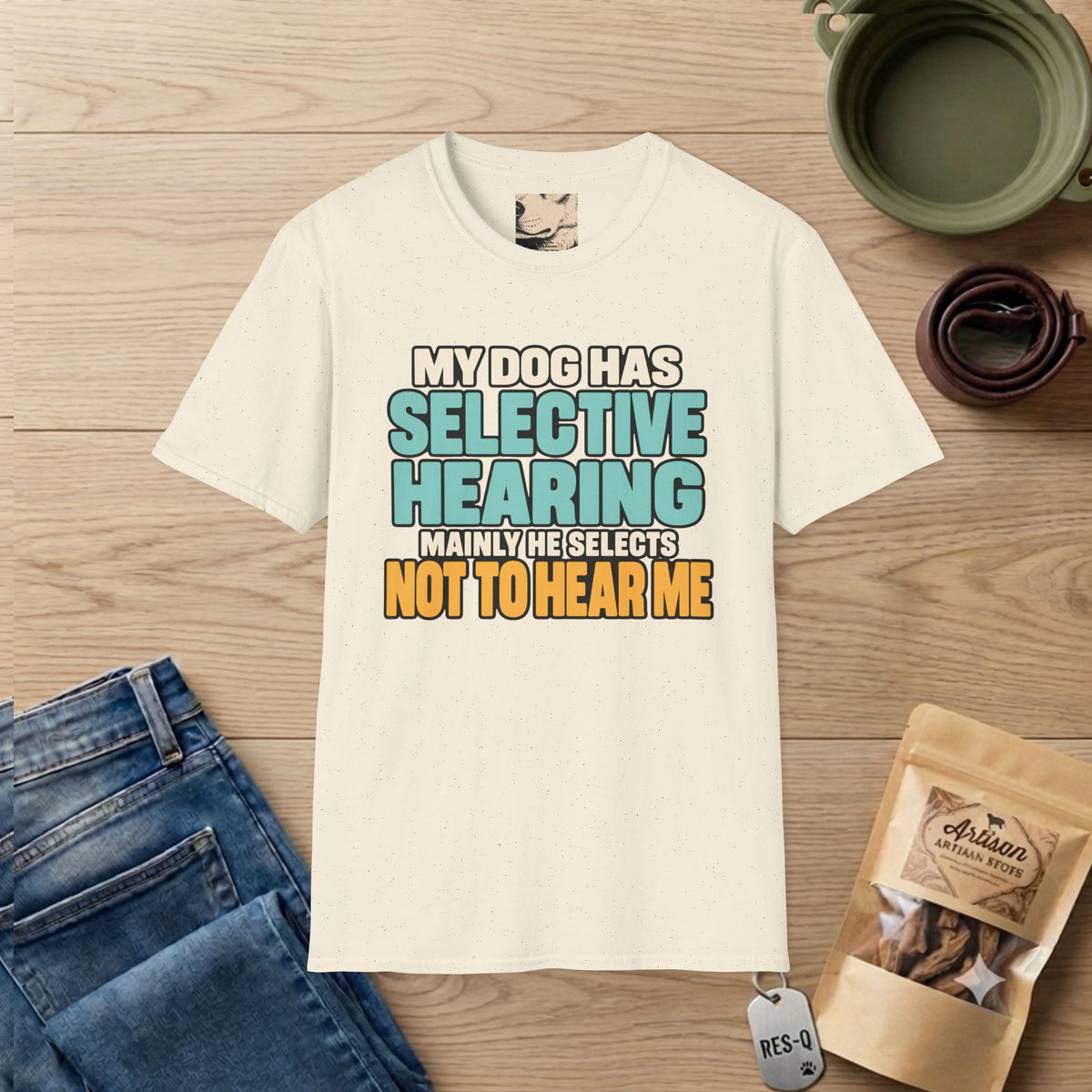 Selective Hearing Text T-Shirt