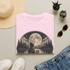 T-Shirt — 'My Favorite Hello, Hardest Goodbye' Moonlit Dog & Kid Scene