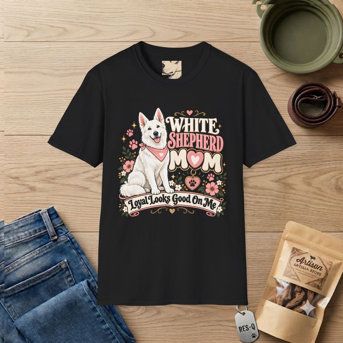White Shepherd Mom T-Shirt