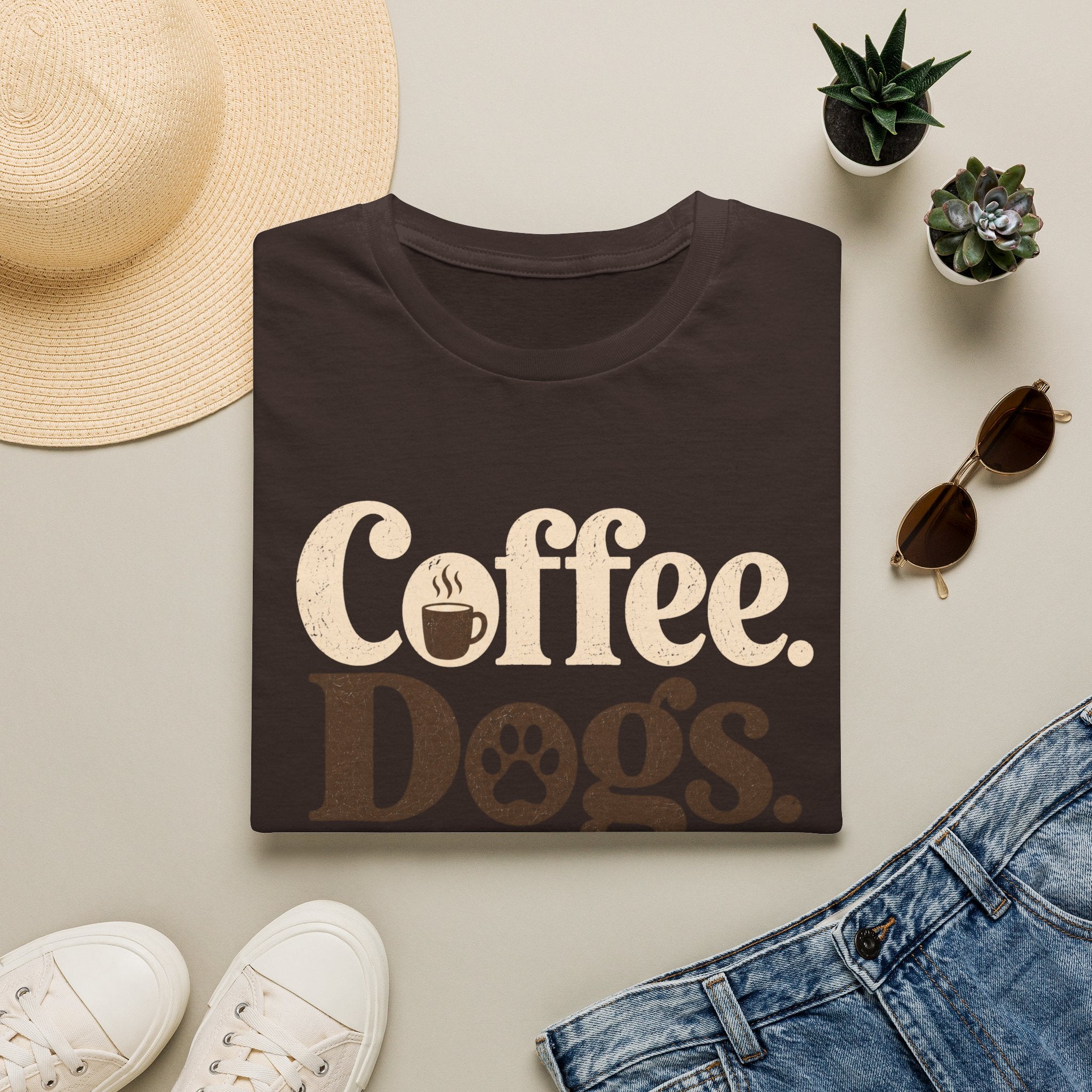 Coffee Dogs Repeat T-Shirt