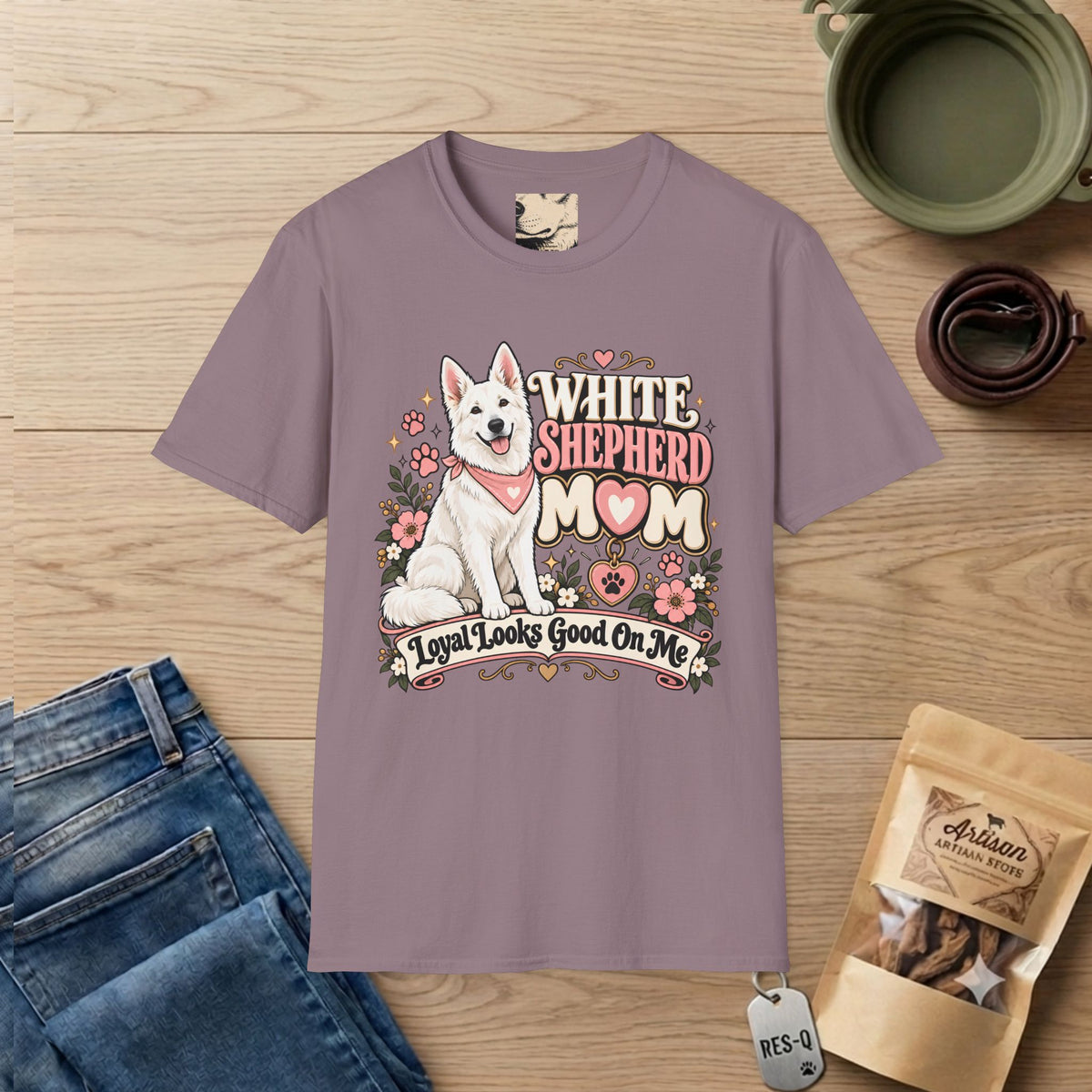 White Shepherd Mom T-Shirt