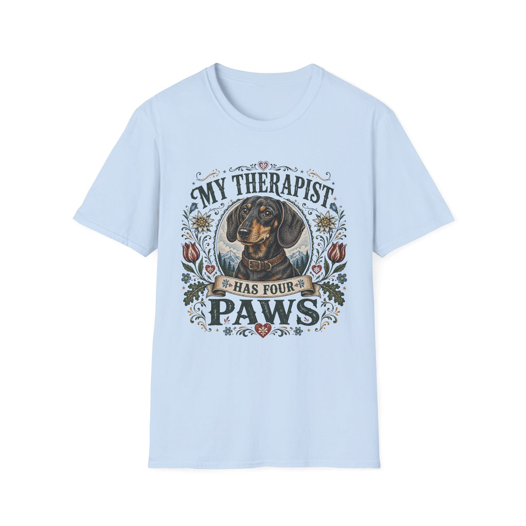Dachshund My Therapist Has Four Paws T-shirt