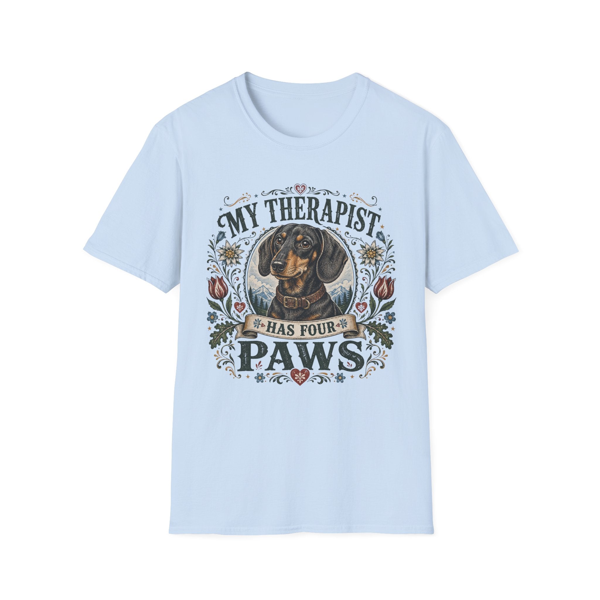 Dachshund My Therapist Has Four Paws T-shirt