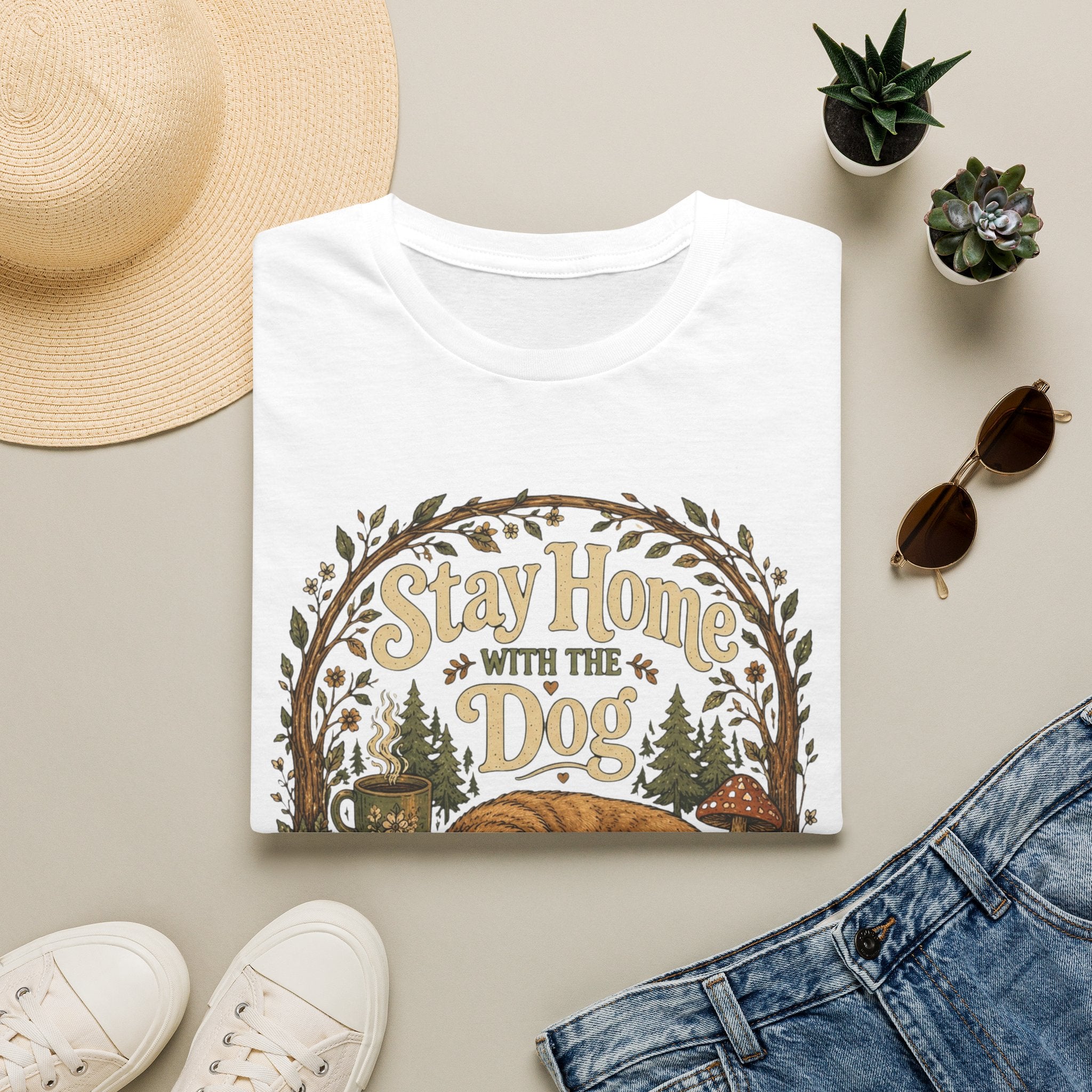 Stay Home With The Dog T-Shirt