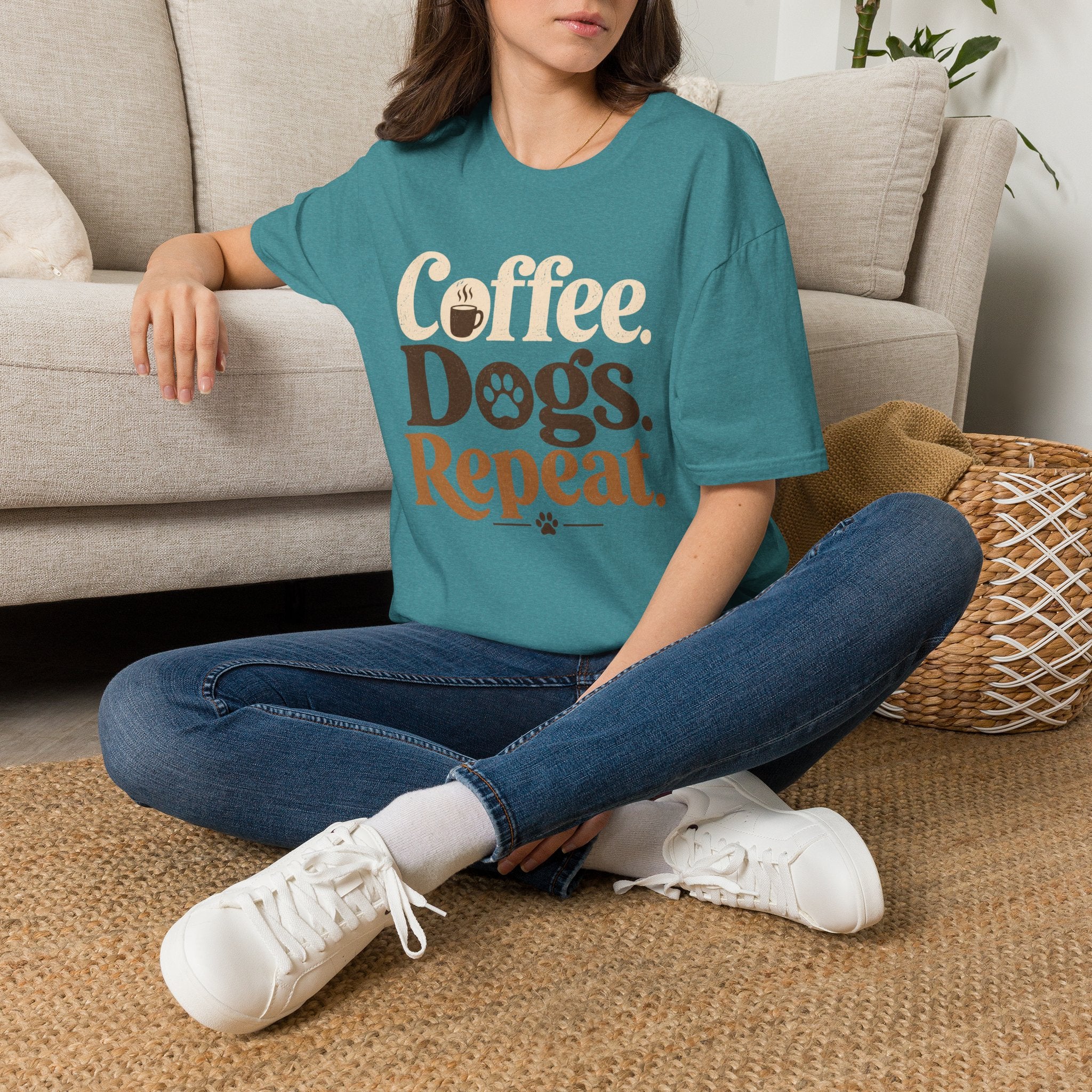 Coffee Dogs Repeat T-Shirt