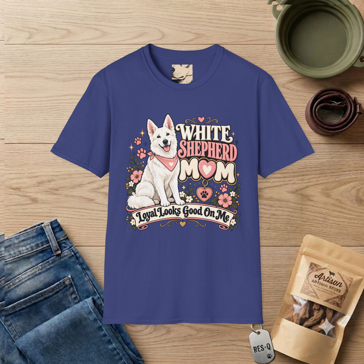 White Shepherd Mom T-Shirt