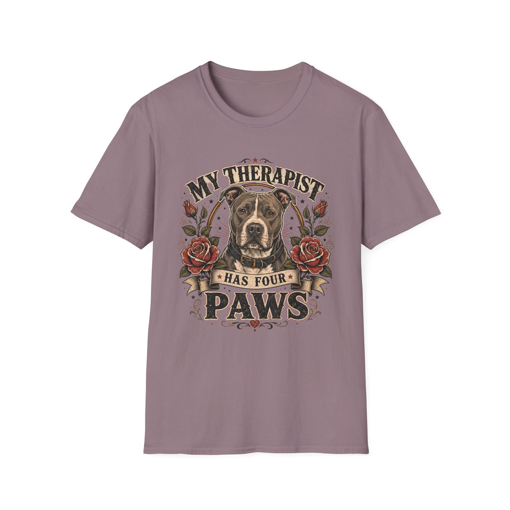 Pitbull My Therapist Has Four Paws T-Shirt