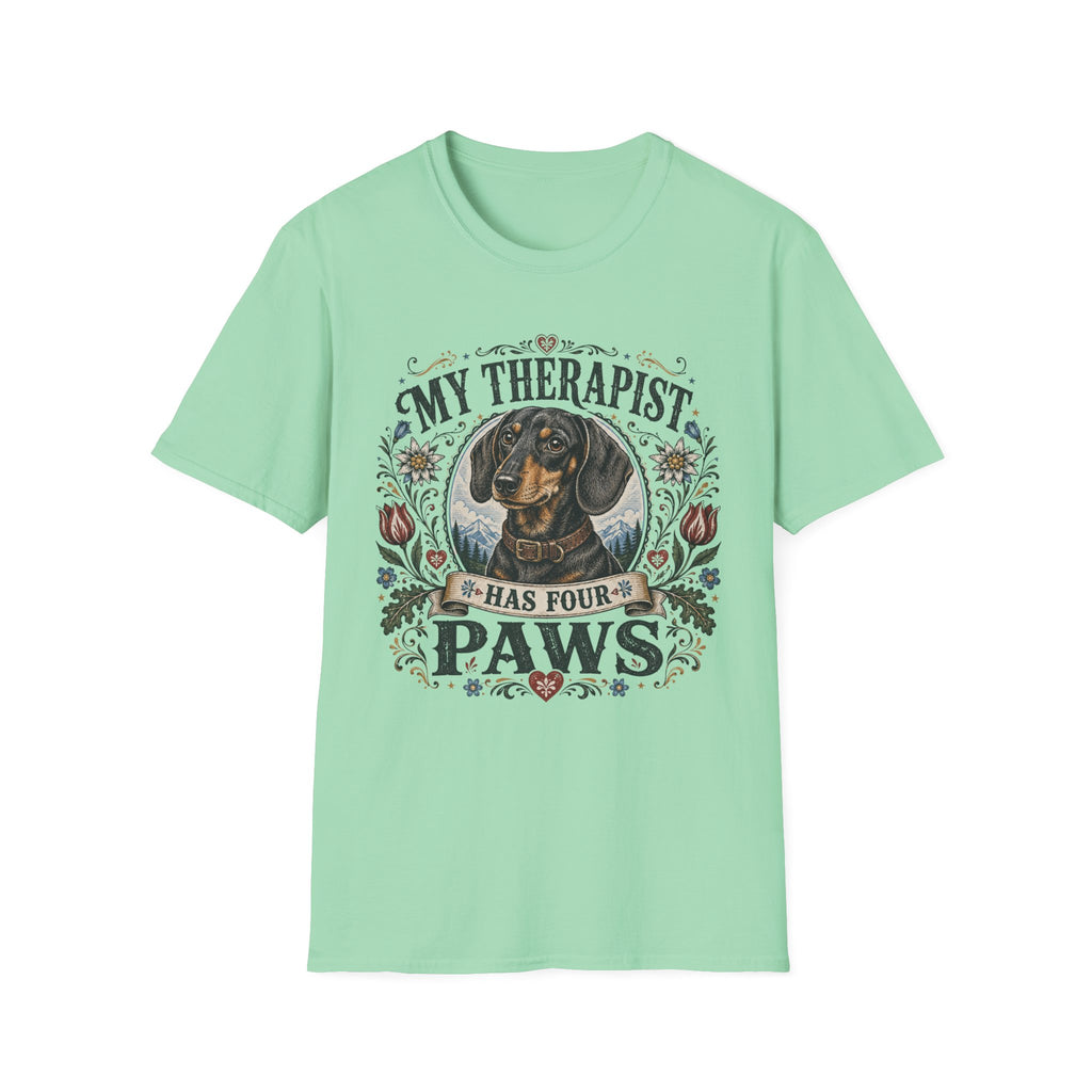 Dachshund My Therapist Has Four Paws T-shirt