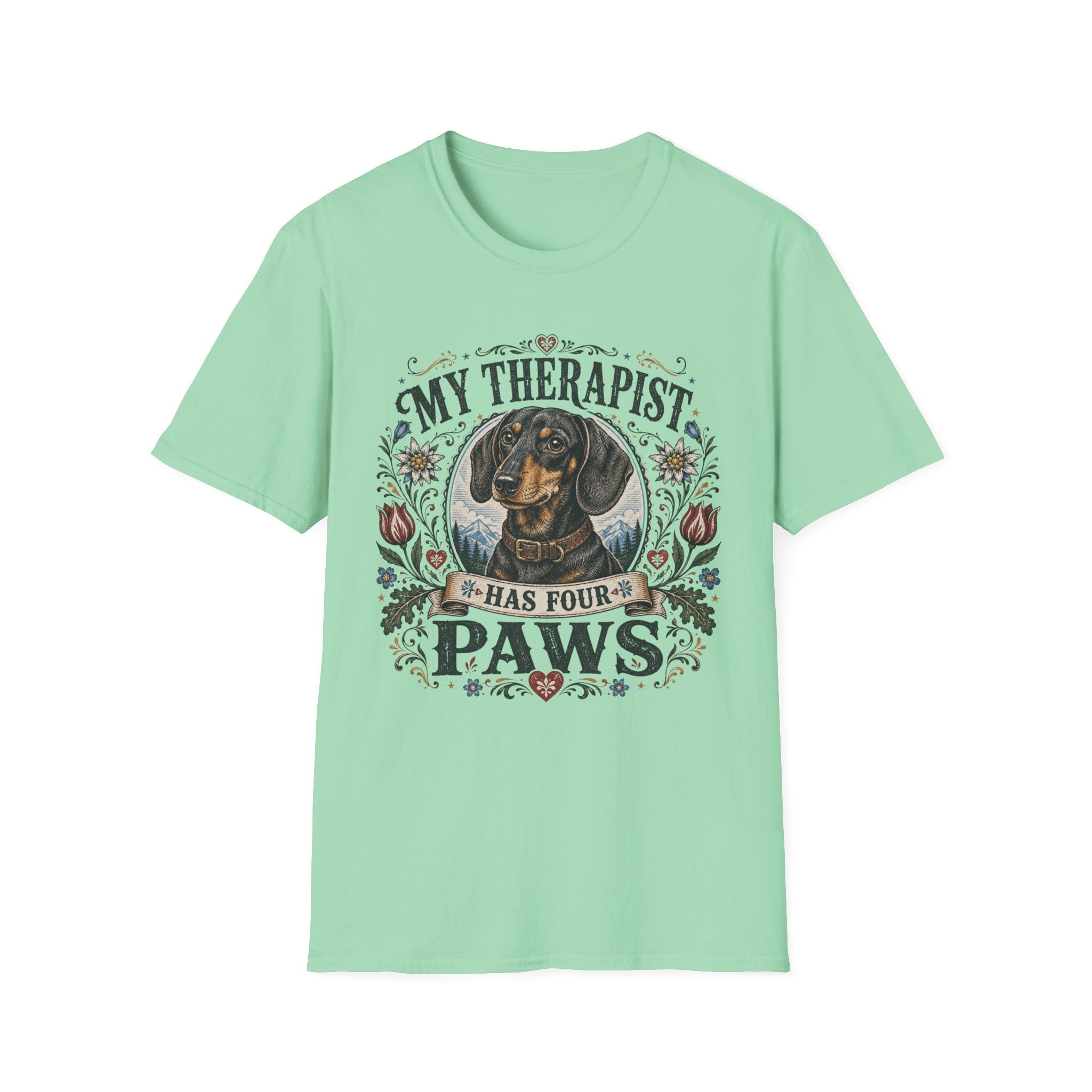 Dachshund My Therapist Has Four Paws T-shirt