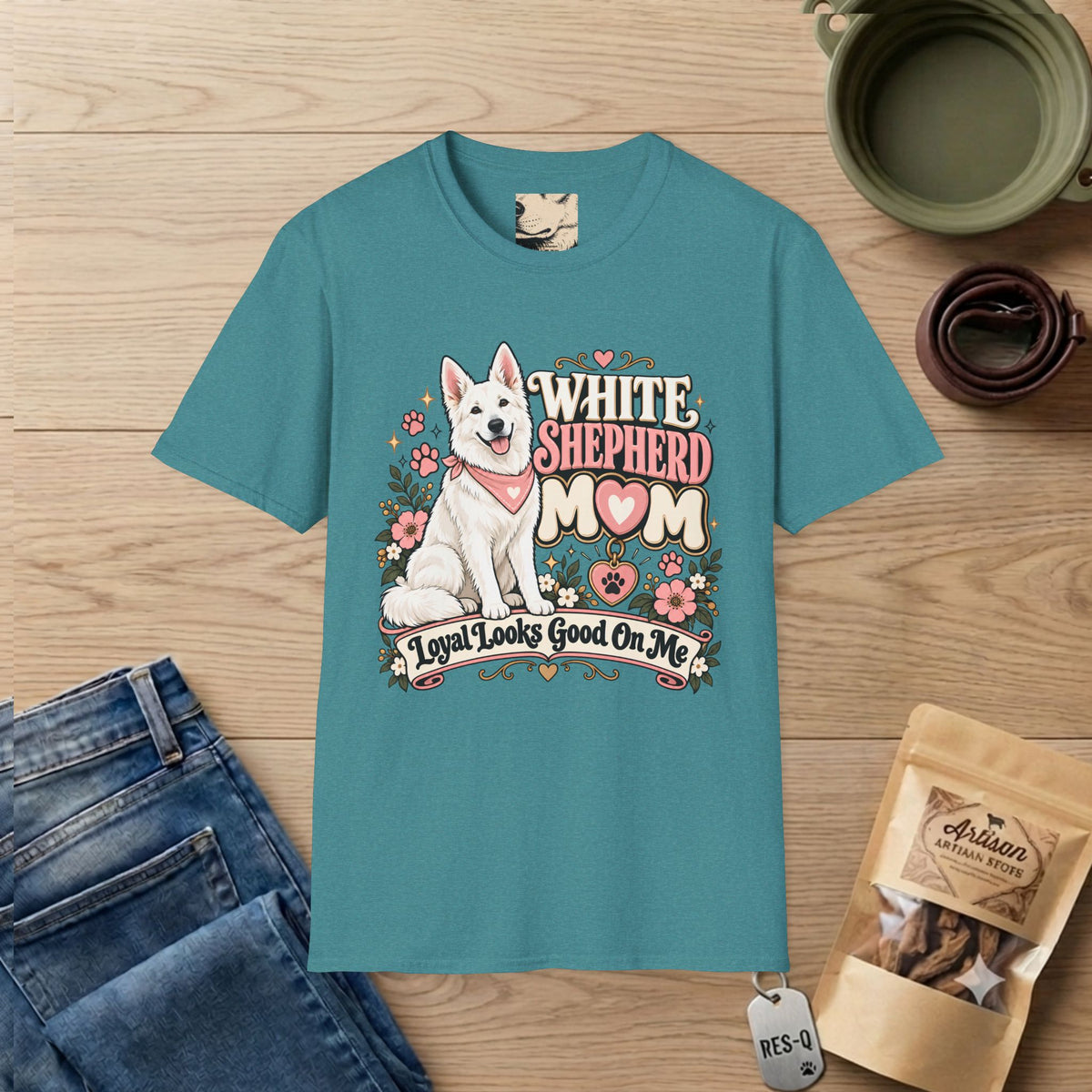 White Shepherd Mom T-Shirt