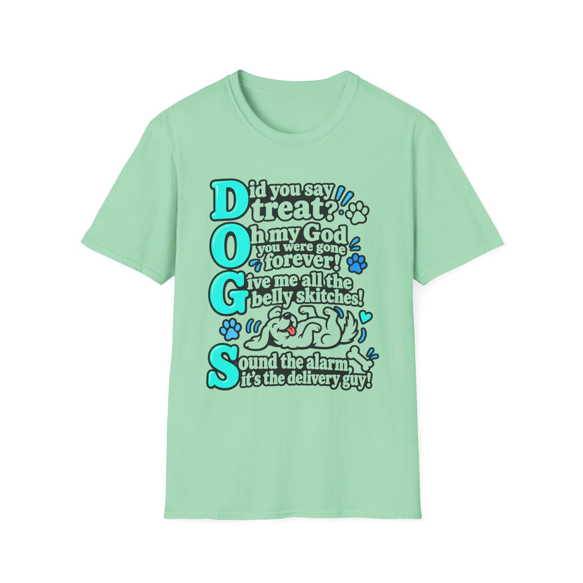 Teal DOGS   T-Shirt