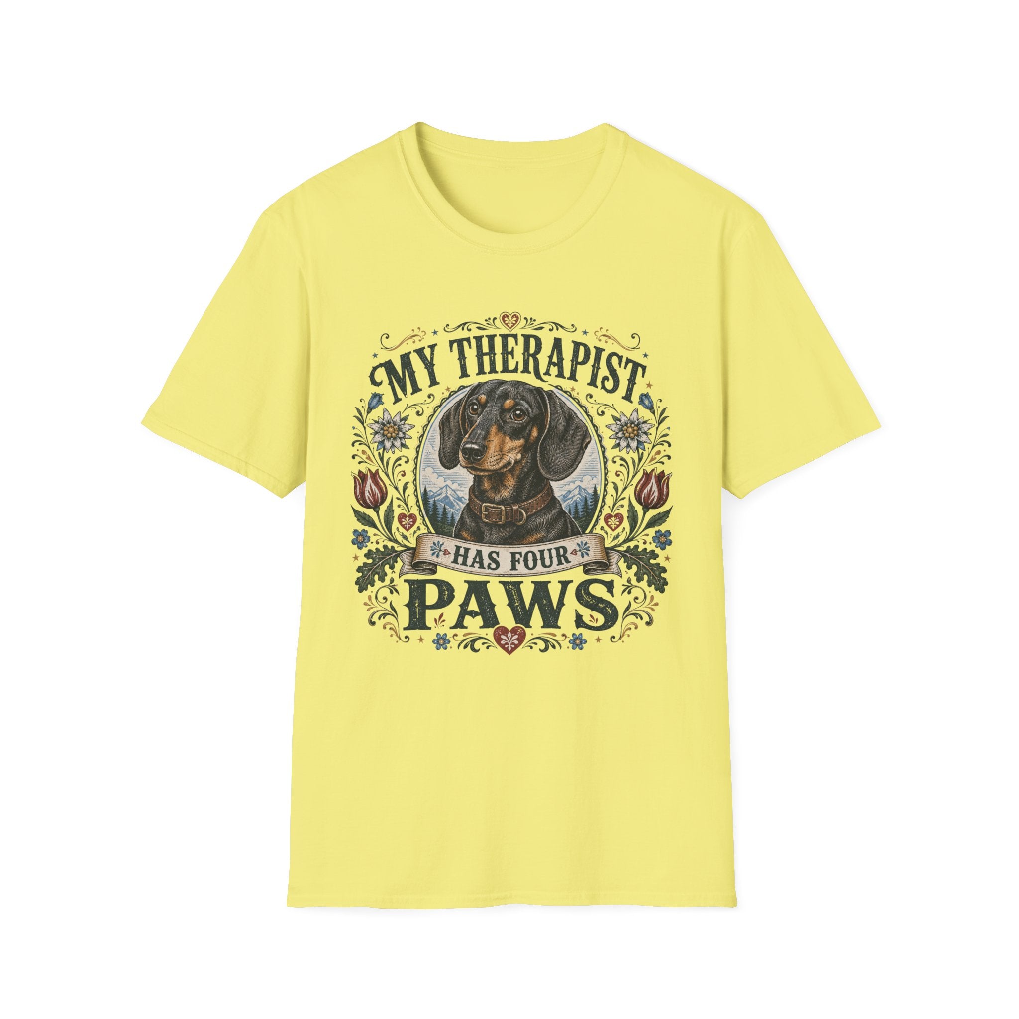 Dachshund My Therapist Has Four Paws T-shirt