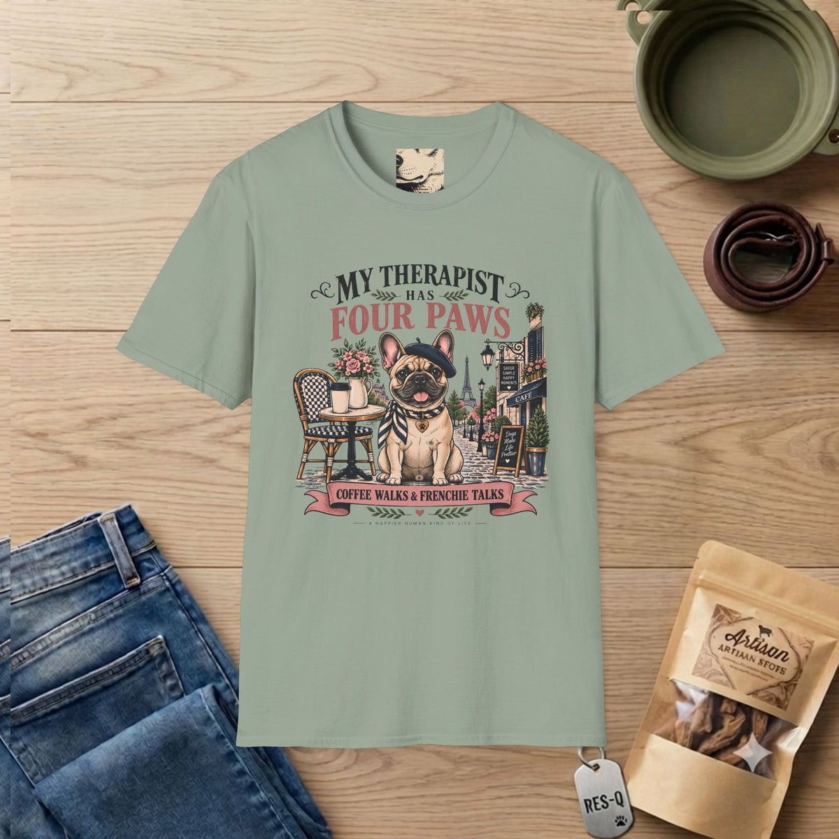 Frenchie Therapist T-Shirt