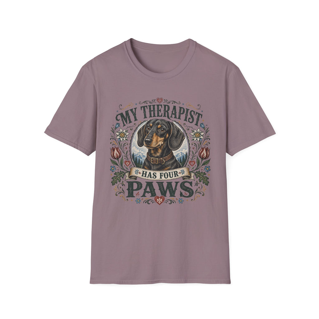 Dachshund My Therapist Has Four Paws T-shirt