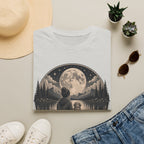 T-Shirt — 'My Favorite Hello, Hardest Goodbye' Moonlit Dog & Kid Scene