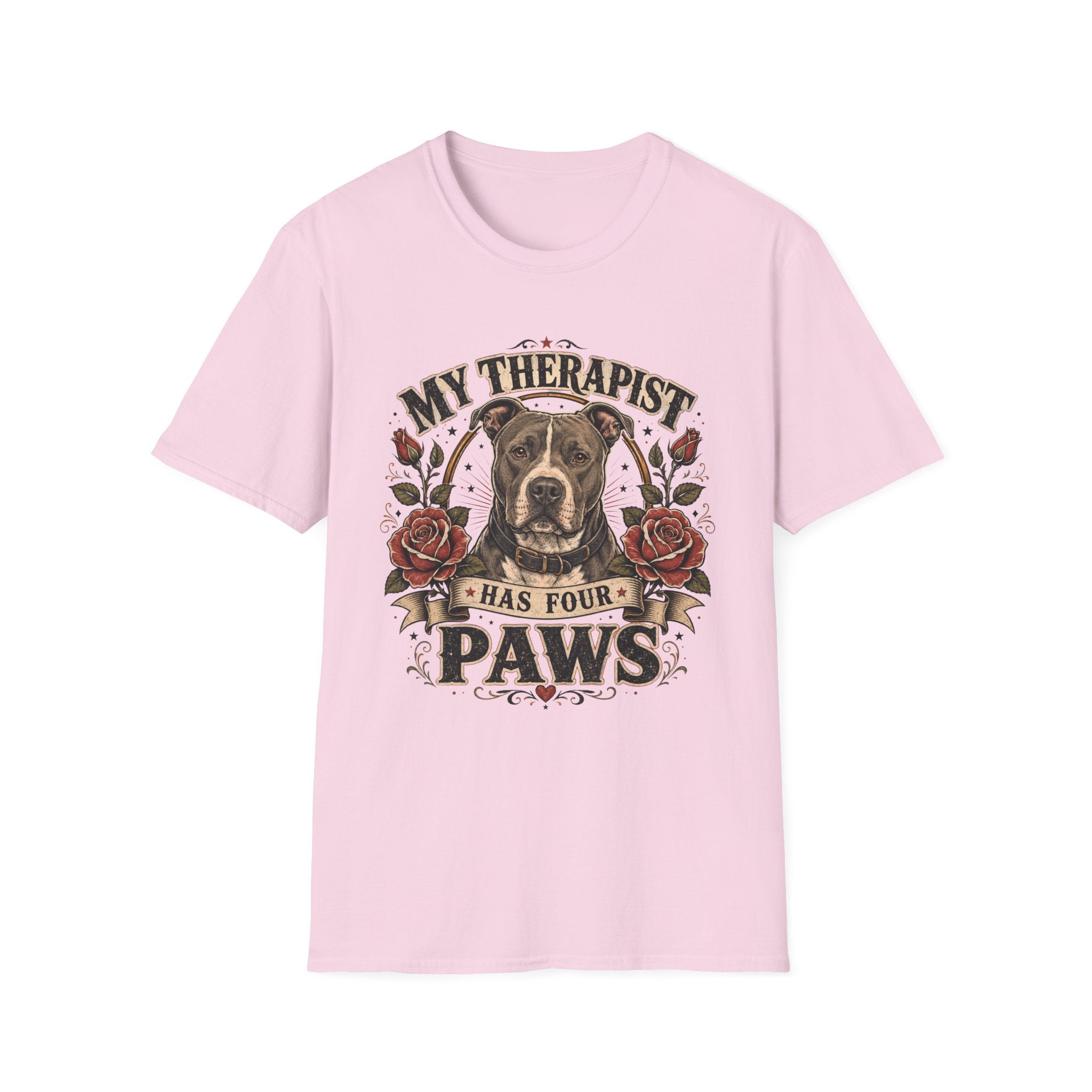 Pitbull My Therapist Has Four Paws T-Shirt