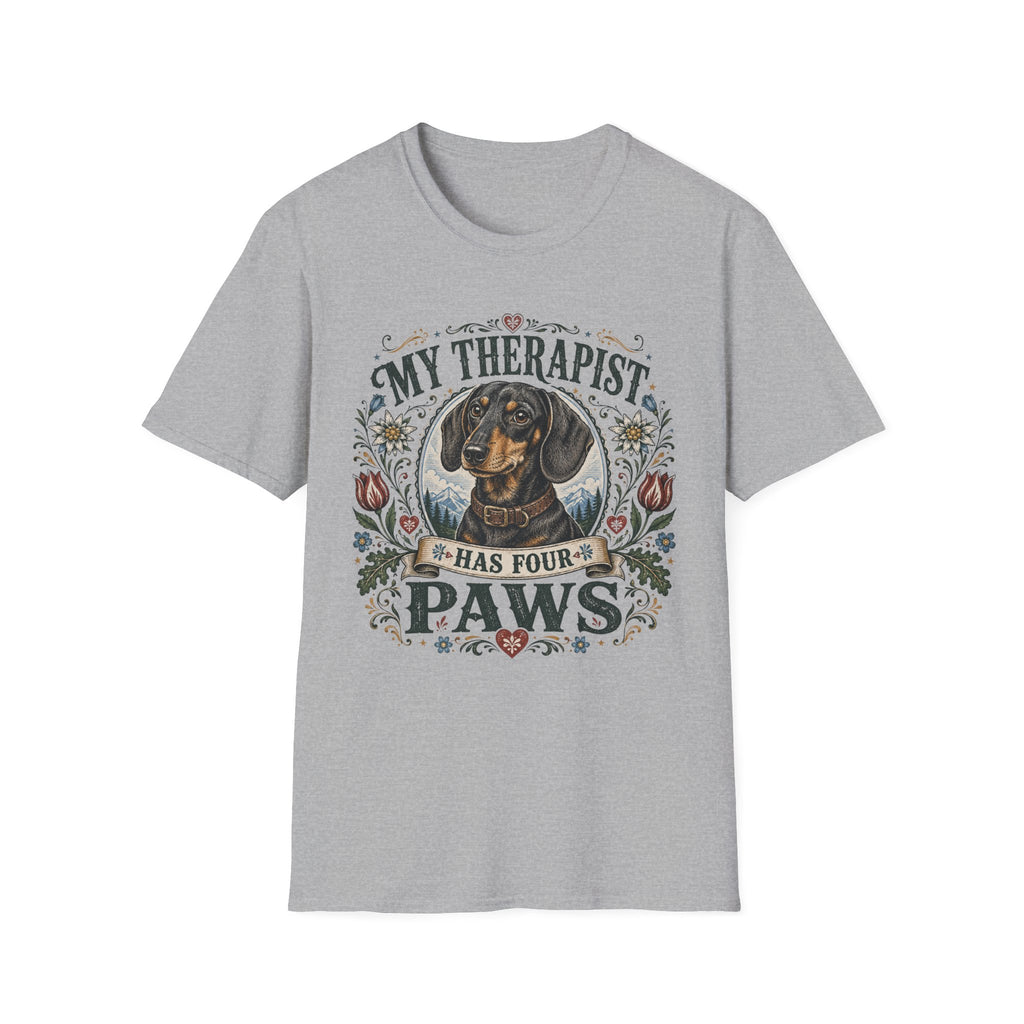 Dachshund My Therapist Has Four Paws T-shirt