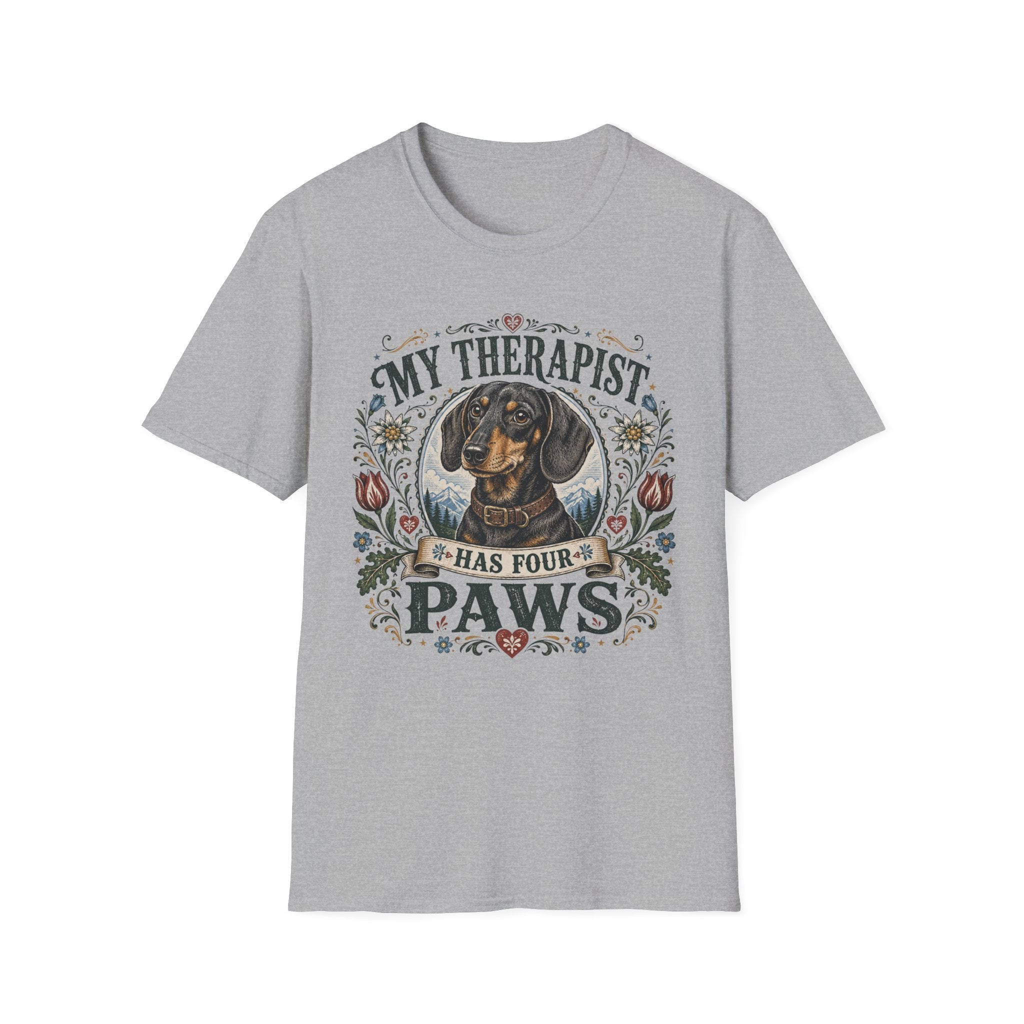 Dachshund My Therapist Has Four Paws T-shirt