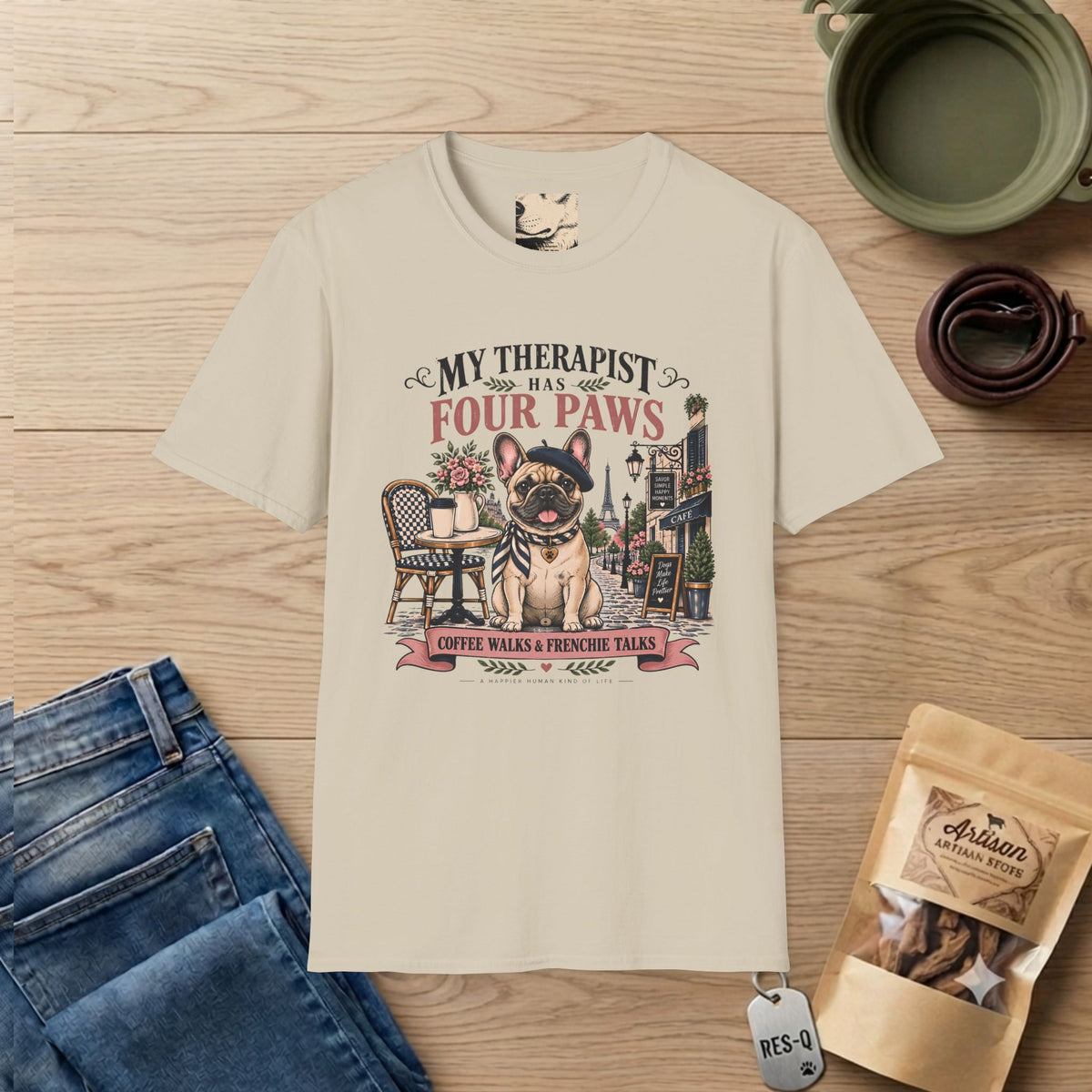 Frenchie Therapist T-Shirt
