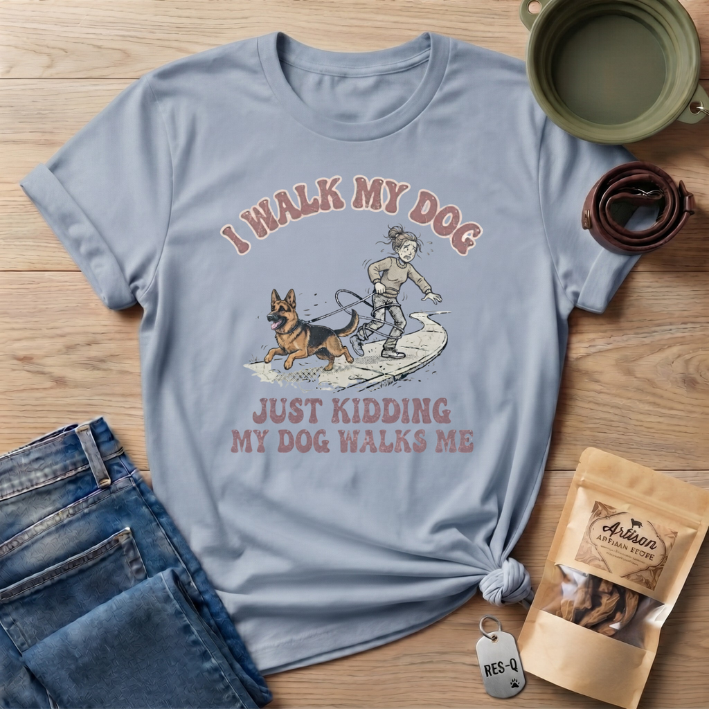 My Dog Walks Me T-Shirt