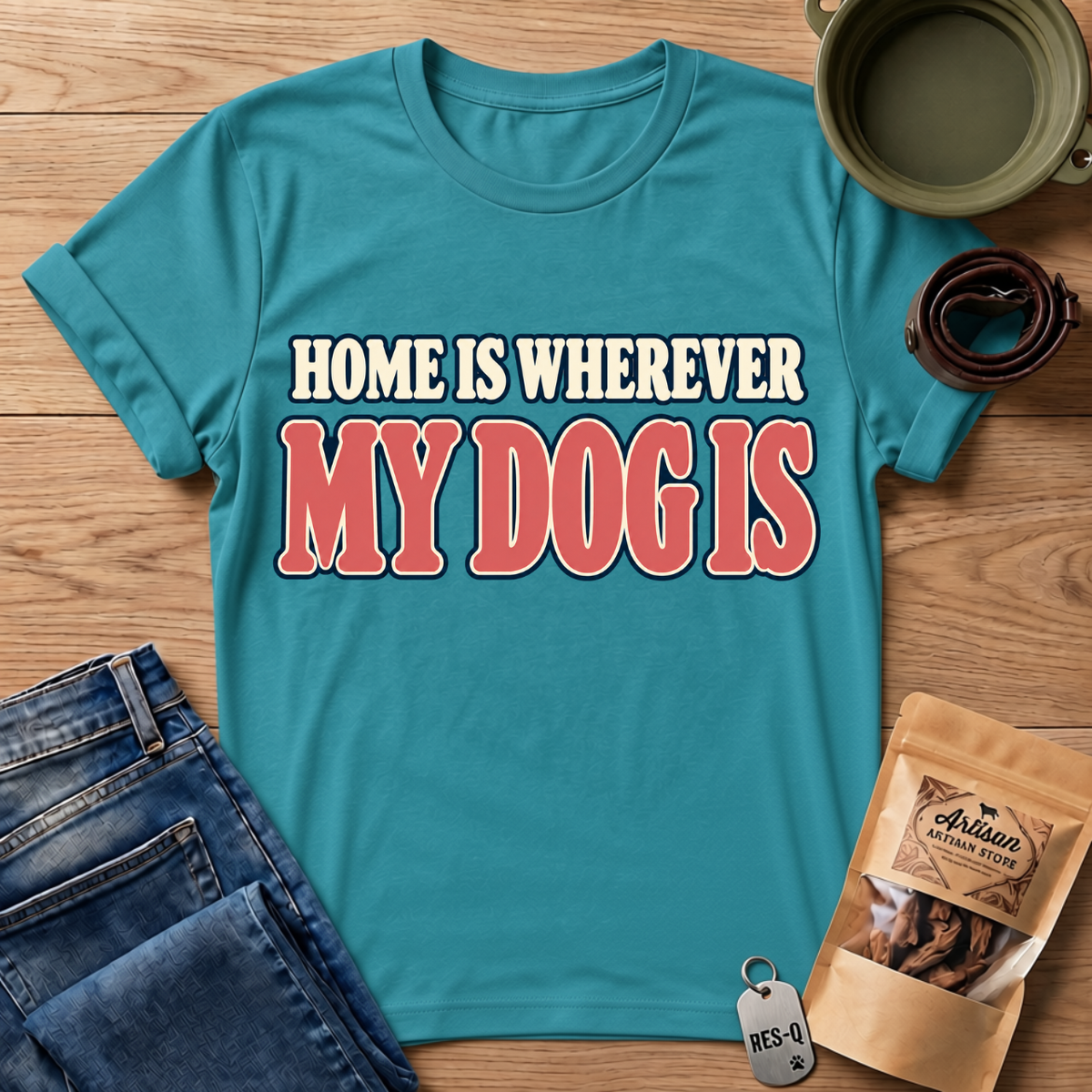 Home Is Text T-Shirt