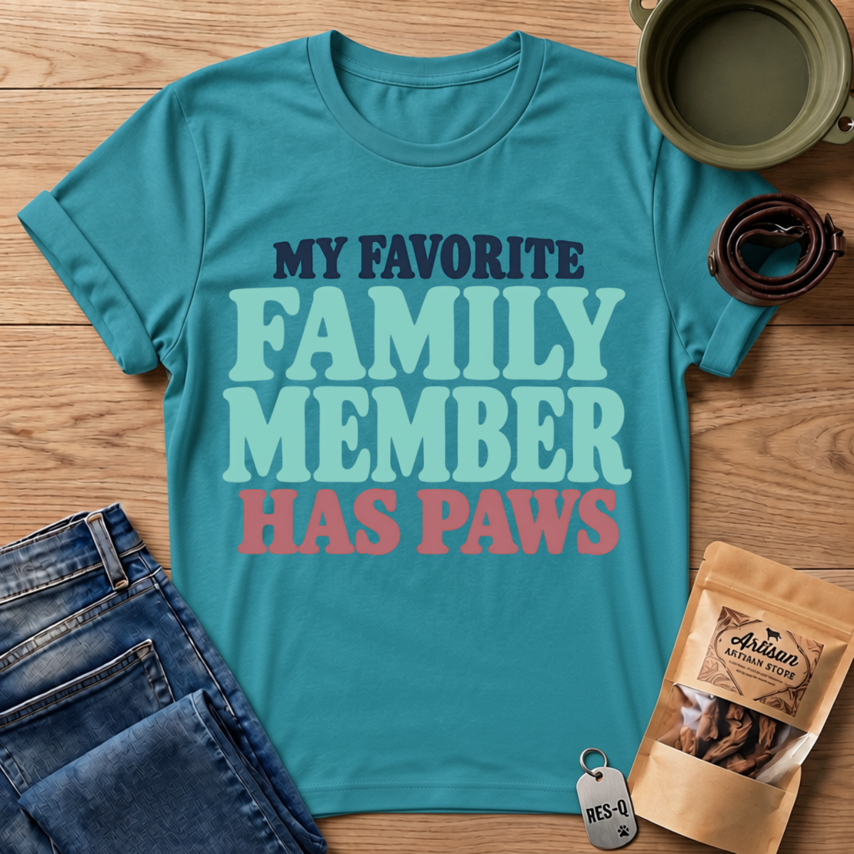 Favorite Family Text T-Shirt