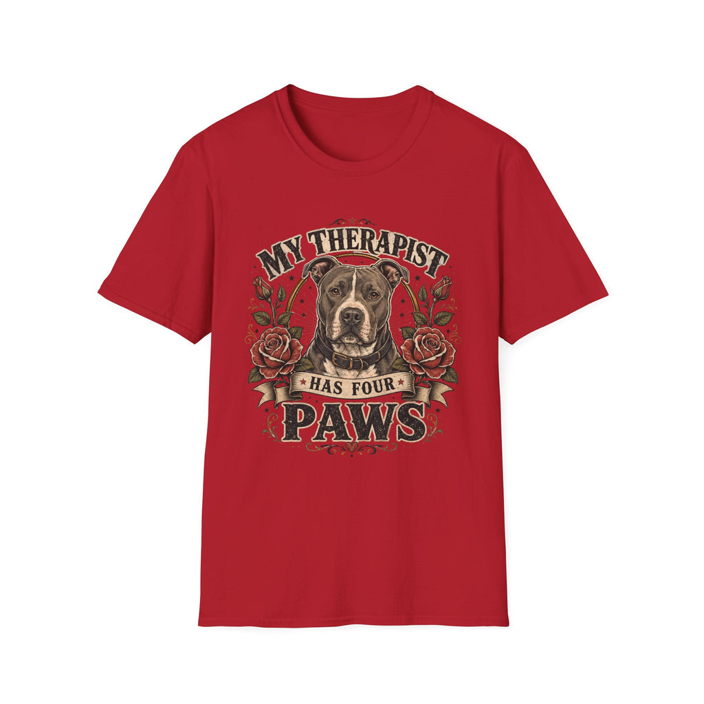 Pitbull My Therapist Has Four Paws T-Shirt