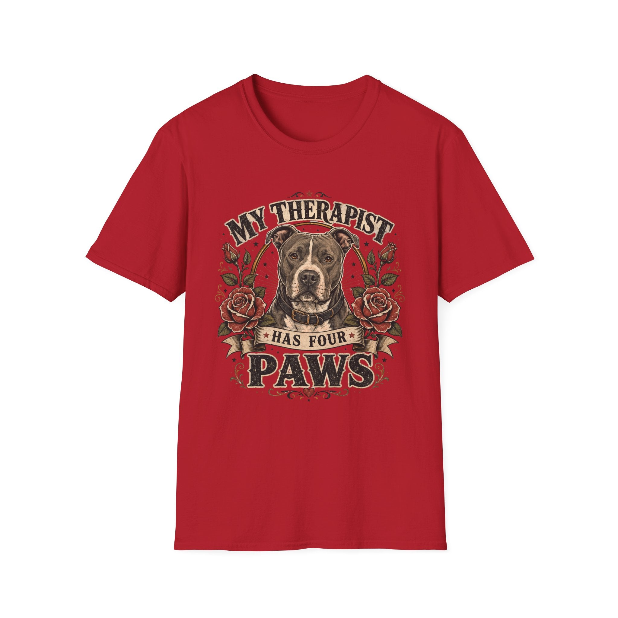 Pitbull My Therapist Has Four Paws T-Shirt