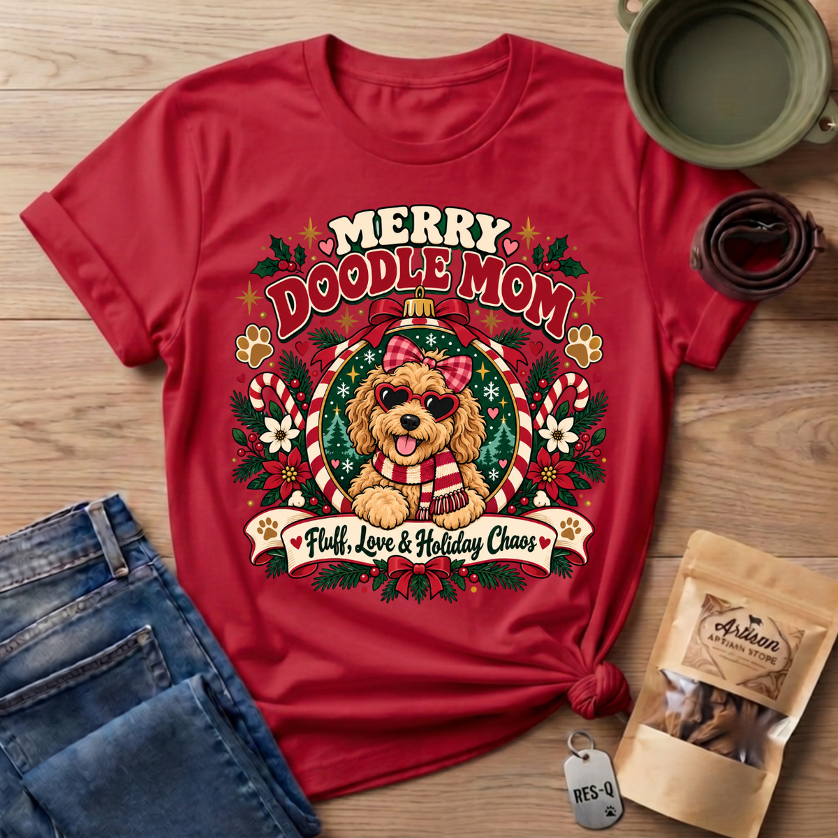Merry Doodle Mom T-Shirt