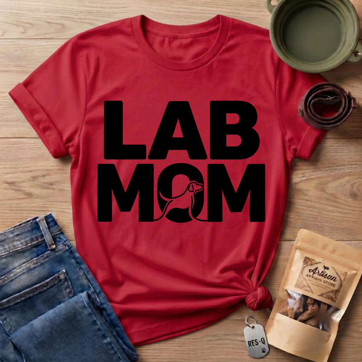 Lab Mom Text T-Shirt