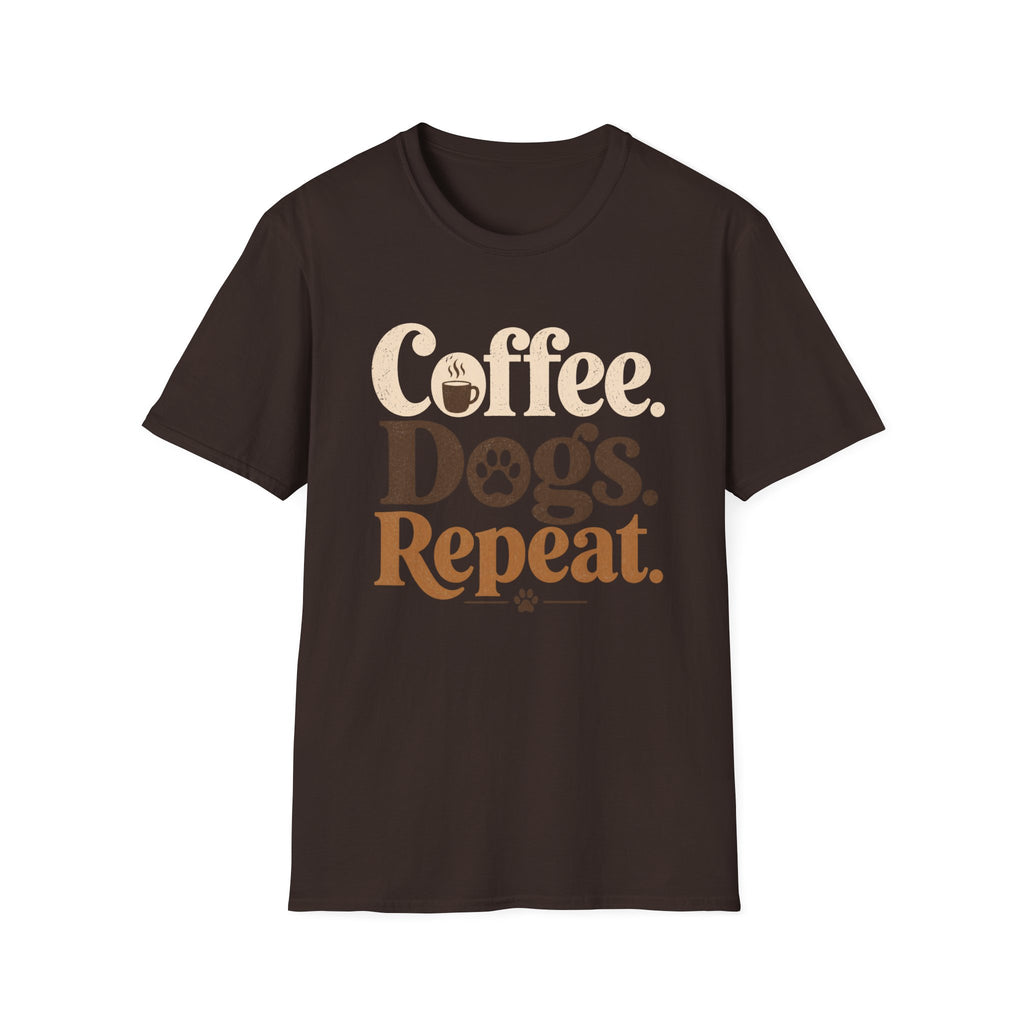 Coffee Dogs Repeat T-Shirt